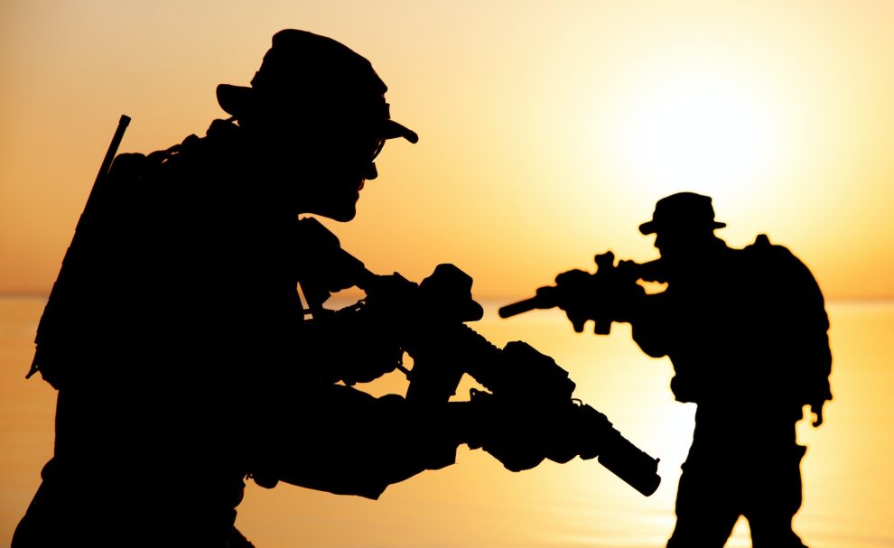 Army soldier silhouettes